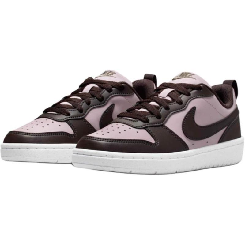 Nike Court Borough Low Recraft Kids Low Top Skate Shoes Black Pink DV5456-601