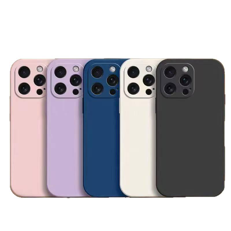 Apple 16Pro Solid Color Liquid Silicone Case: Drop-proof, Full Coverage, Simple Style, Skin-friendly Feel, High-end Quality.