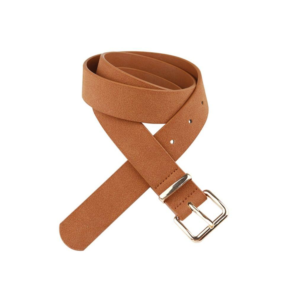 Spennelås Forretningsbelte Midjebånd Luksusdesign Trendy Semsket Skinnbelte For Kvinner