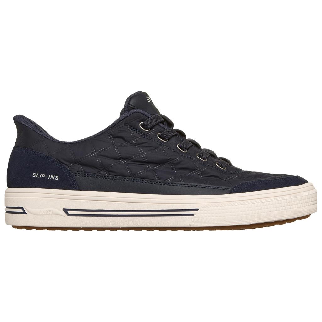 Skechers Archfit Arcade Cozyfit Charming Days Comfortable Soft Breathable Support Sneakers Men Sneakers Navy-Blue 183227-NVY