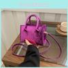 Stylish High-quality Checkered Mini Handbag For Women In Classic Black Red And Purple