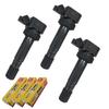 Compatible with Mira Gino Move Mira Avy Hijet Custom Includes 3 Ignition Coils and NGK Standard Spark Plugs L700S/L710S, L150S/L160S (EF-VE,