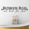 Bathroom Rules Door Sign Vinyl Quotes Lettering Words Wall Stickers Bathroom Toilet Washroom Decoration Home Decor Decal Art