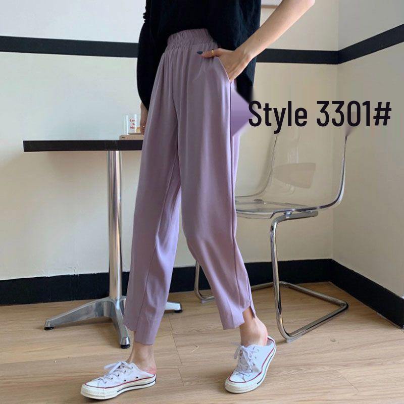 Women s High-Waisted Korean-Style Carrot Pants - Spring New Casual Harem Trousers S (recommended 75-90 jin)