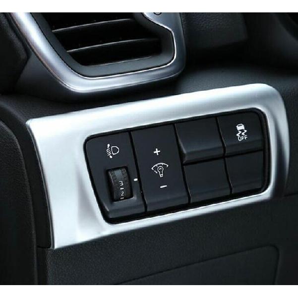 Inner Headlight Button Frame Cover Trim For Kia Sportage 2017-2020 Matte Silver