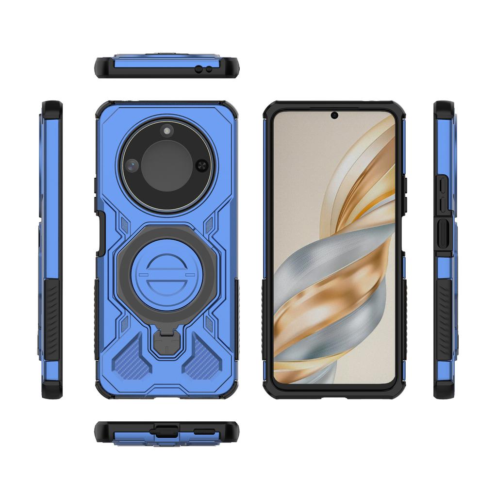 For Honor X60 5G/X9c Smart 5G Magnetic Case Rotating Metal Kickstand Shockproof PC + TPU Phone Back Cover