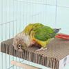 Bird Paper Parakeet Shredding Chewing Toys with Cork Parrot Perch Platform Conure Foraging Toys Small Birds Cage Accessory S/L