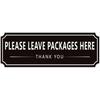 Please Leave Packages and Deliveries Here Sign Sticker, Self-Adhesive Waterproof Modern Deliveries Sign for Packages, Please Place Packages In Box
