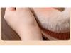 Women's Rogue Rabbit Furry Velvet Wrap-Heel Cotton Slippers - Thick-Soled Cozy Indoor Wear for Autumn and Winter.