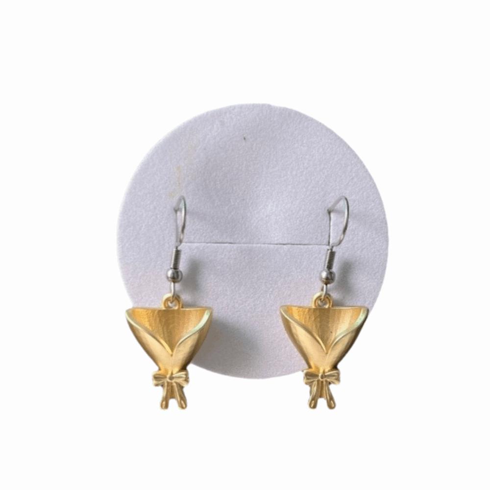 Kreative Vasen-Anhänger-Ohrringe Einfache Schleifen-Ohrringe Leichte Blumen-Einsteck-Ohrringe Hochzeit