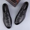 Luxe Merk Penny Heren Casual schoenen Krokodillenpatroon Leer Maatschoenen 37-45 Brogue Carving loafer Rijden feest