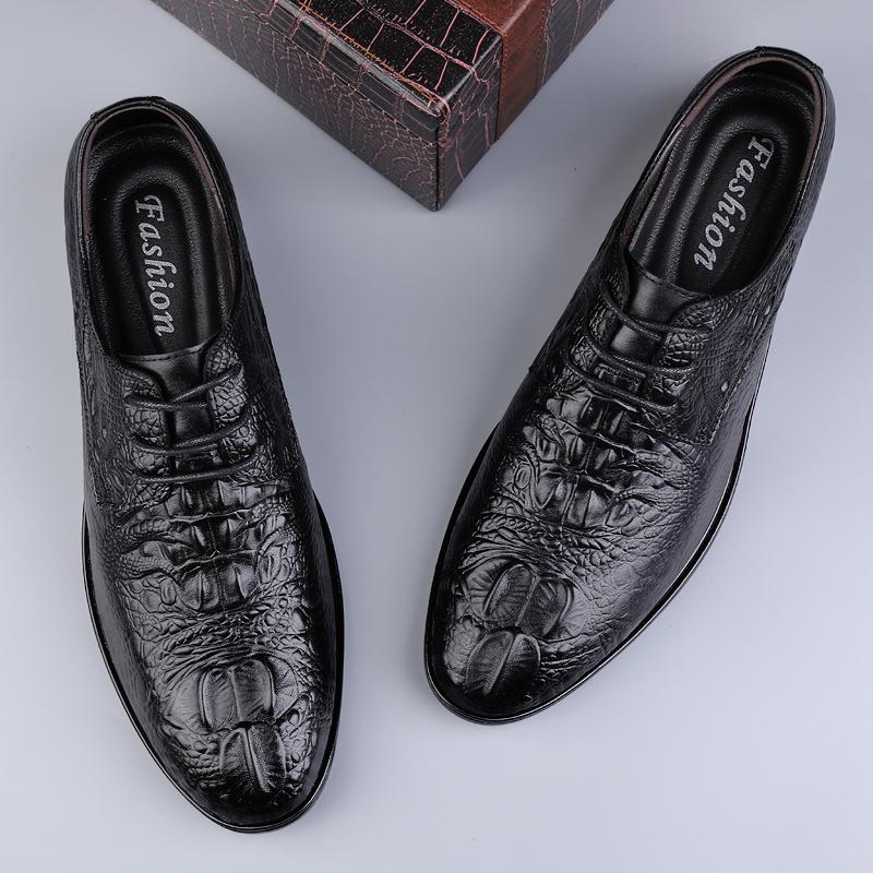 Luxe Merk Penny Heren Casual schoenen Krokodillenpatroon Leer Maatschoenen 37-45 Brogue Carving loafer Rijden feest