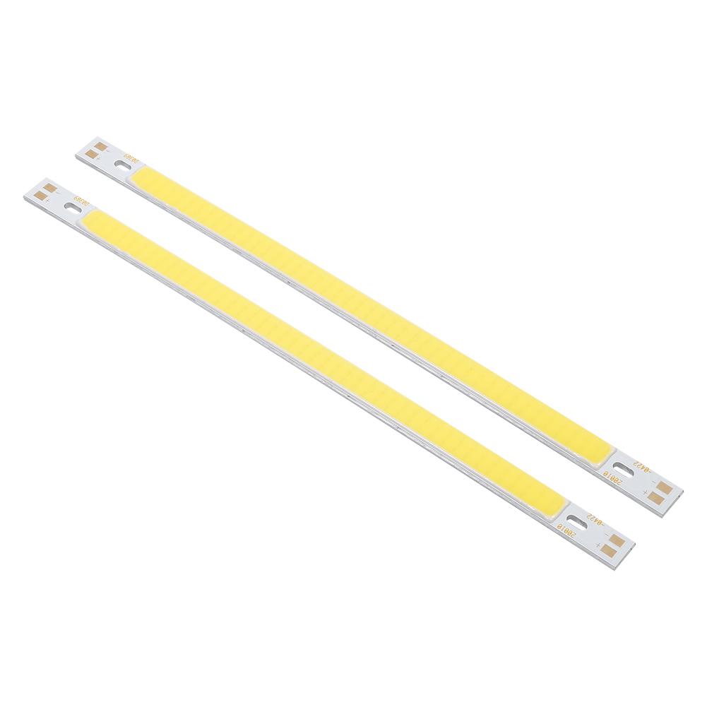 2 Adet 10W COB LED Şerit Işık Ampul Lamba 12-14V 1000LM için 200x10MM Beyaz
