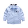 New Boys' Long-Sleeve Shirt with Trendy Cartoon Patterns