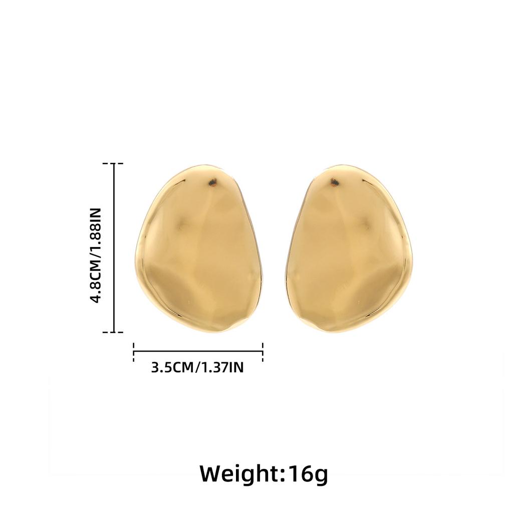 Exaggerated Big-name Alloy Geometric Earrings Women's Simple Fashion Light Luxury High-end INS Earrings