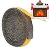 Self Adhesive Fireplace Seal Rope Heat Resistant Fiberglass Wood Stove Gasket Tape Flat Stove Sealing Rope Indoor Wood Burning