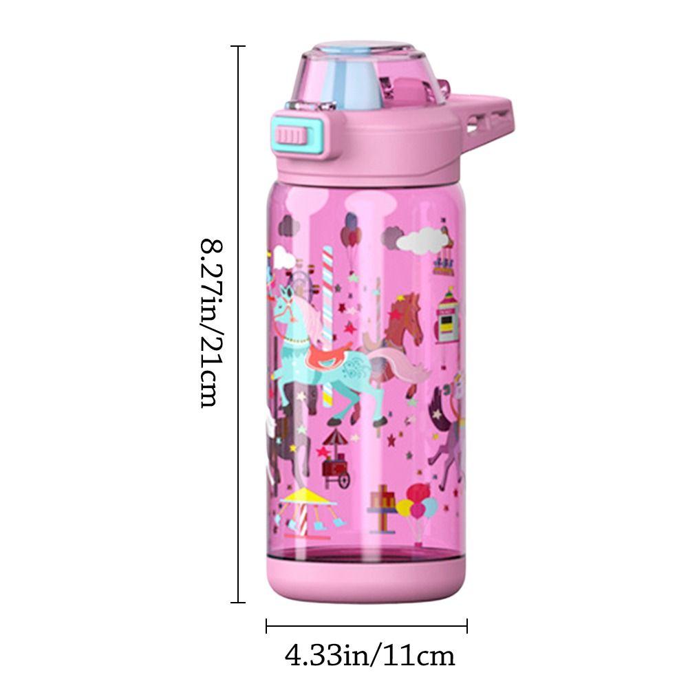 600ML Large Capacity Kids Summer Water Bottle Cute Sippy Cup Creative Water Cup School