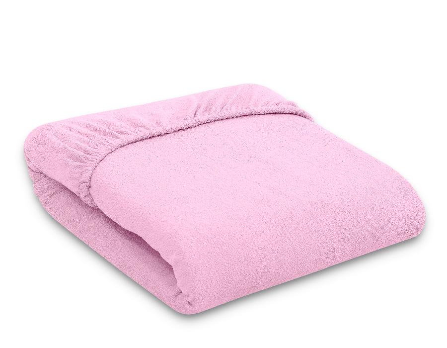 Terry fitted sheet for a crib 140x70cm - pink