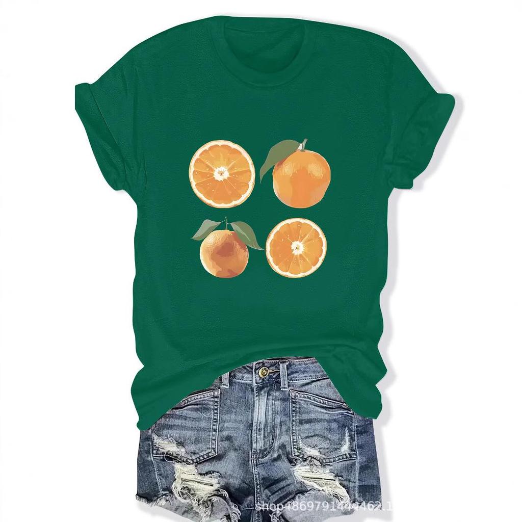 Women's Fashion Round Neck T-Shirt for Cross-Border Trade