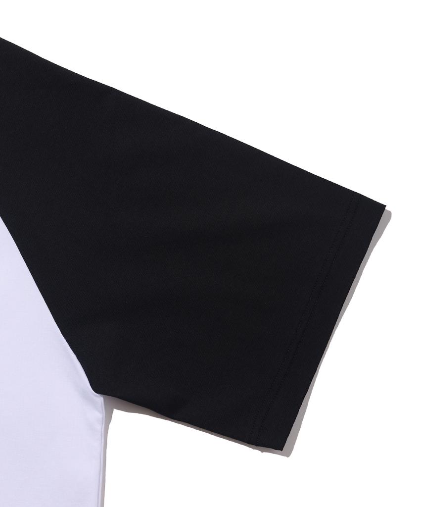 ANALOG MOOD Raglan Color Block Short Sleeve T-Shirt (White/Black)