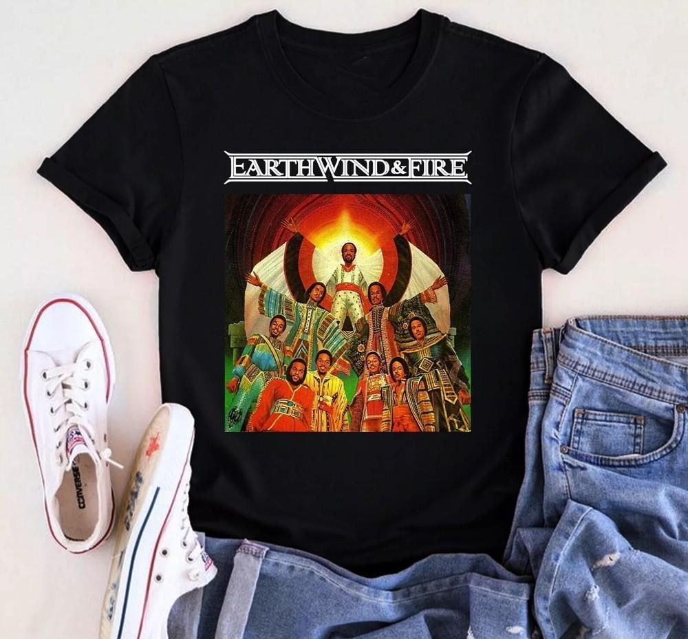 Vtg Earth Wind And Fire Gift For Fans Cotton Black All Size Unisex Unisex T-Shirt S