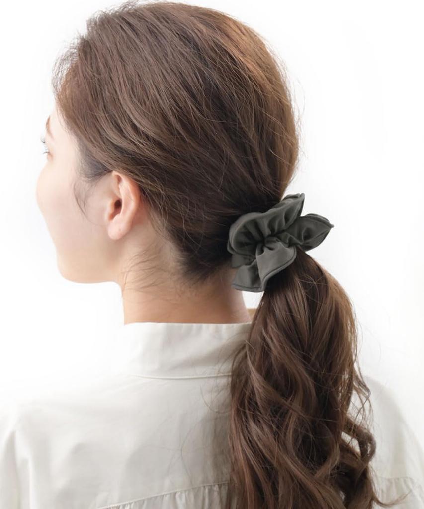 VINGTAINE Scrunchie with Colored Simple Solid for Updos and Stylish Hair Piping, Taffeta, Color, Ponytails, Accessory, Gift, Popular, Trendy,