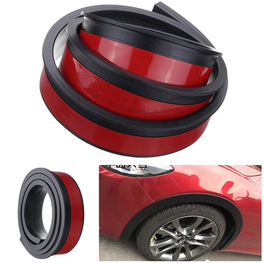 2Pcs 59'' Car Wheel Fender Extension Flares Arch Protector Wheel Eyebrow Rubber Strip 55Mm Widening