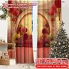 2D Flat Printing  2pcs Elegant Celebration Chic Curtains&Drapes 100% Polyester Curtains Thermal Insulation   and Room Darkening