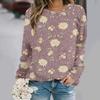 2025  Autumn and Winter New Fashion Round Neck Long Sleeve Printed Elegant Casual Loose Hoodie