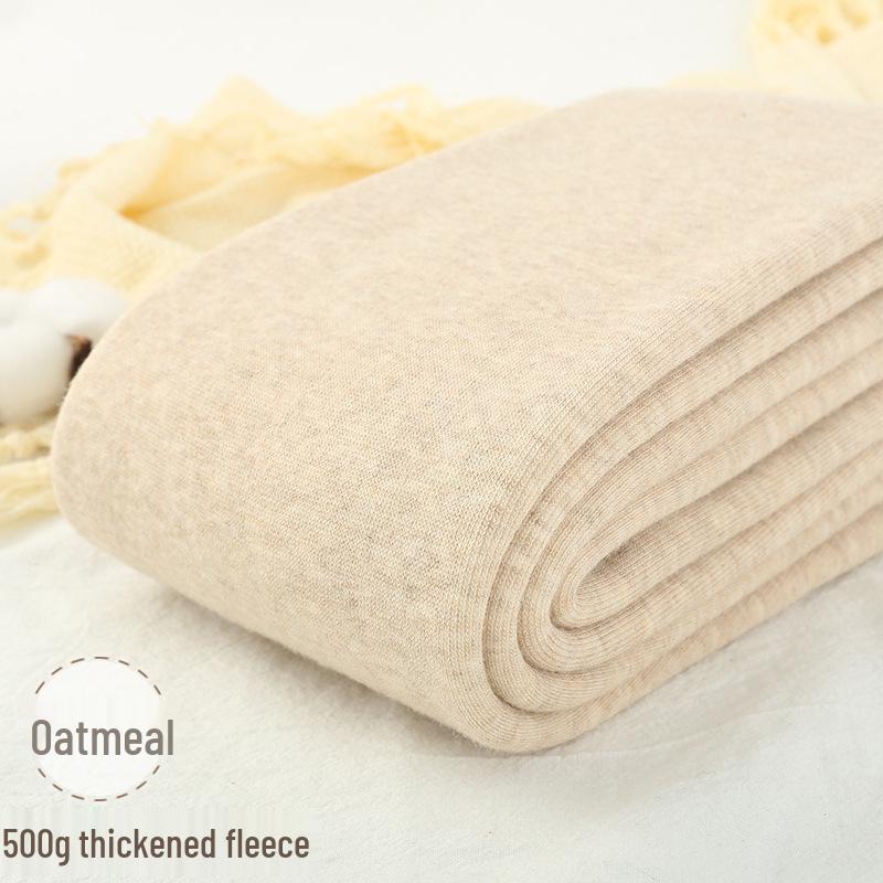 500g Combed Cotton Flannel-Lined Women's Vertical Stripe Leggings, Extra Long Warm Pantyhose for Autumn/Winter – Japanese Style