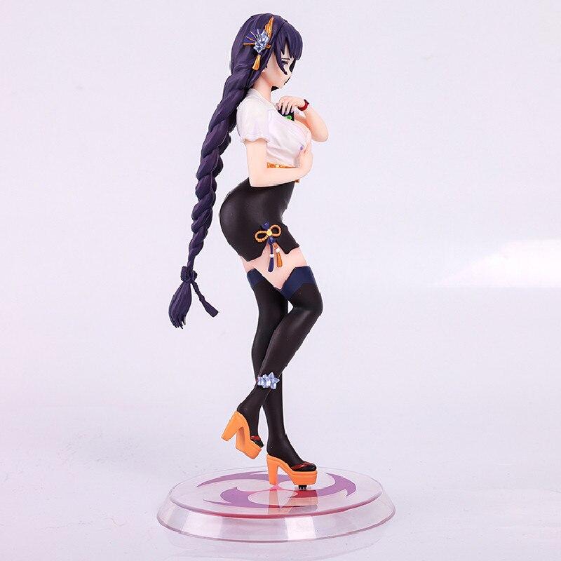 22cm Genshin Impact Raiden Shogun Anime Figure Ganyu /Keqing /Paimon /Klee Action Figure Hu Tao Figurine Collection Model Doll Toys