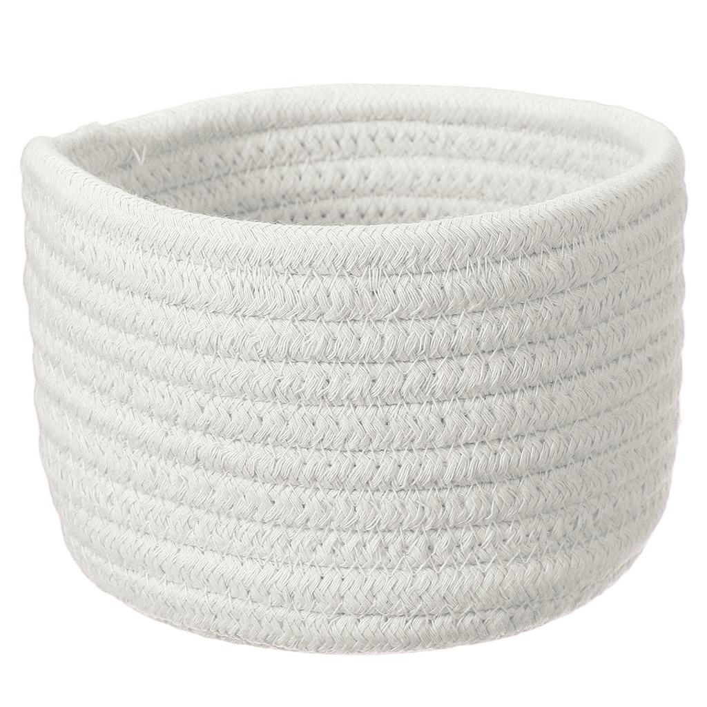 Uxcell Small Cotton Rope Woven Storage Basket Shelf Closet Storage Gift Woven Basket Cute Nursery Box Bin Decor Organization Bin