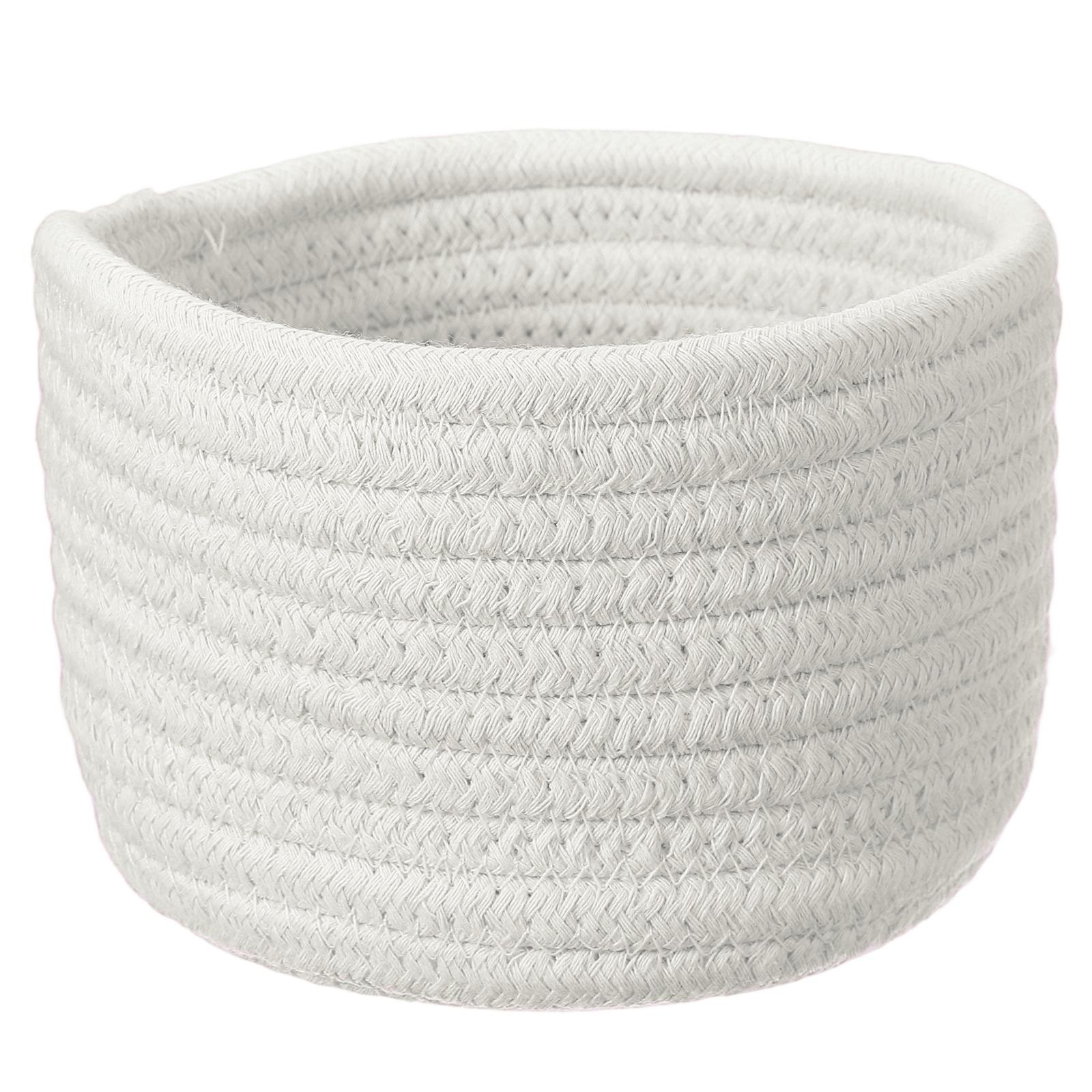 Uxcell Small Cotton Rope Woven Storage Basket Shelf Closet Storage Gift Woven Basket Cute Nursery Box Bin Decor Organization Bin 56x36inch белый 1740₽