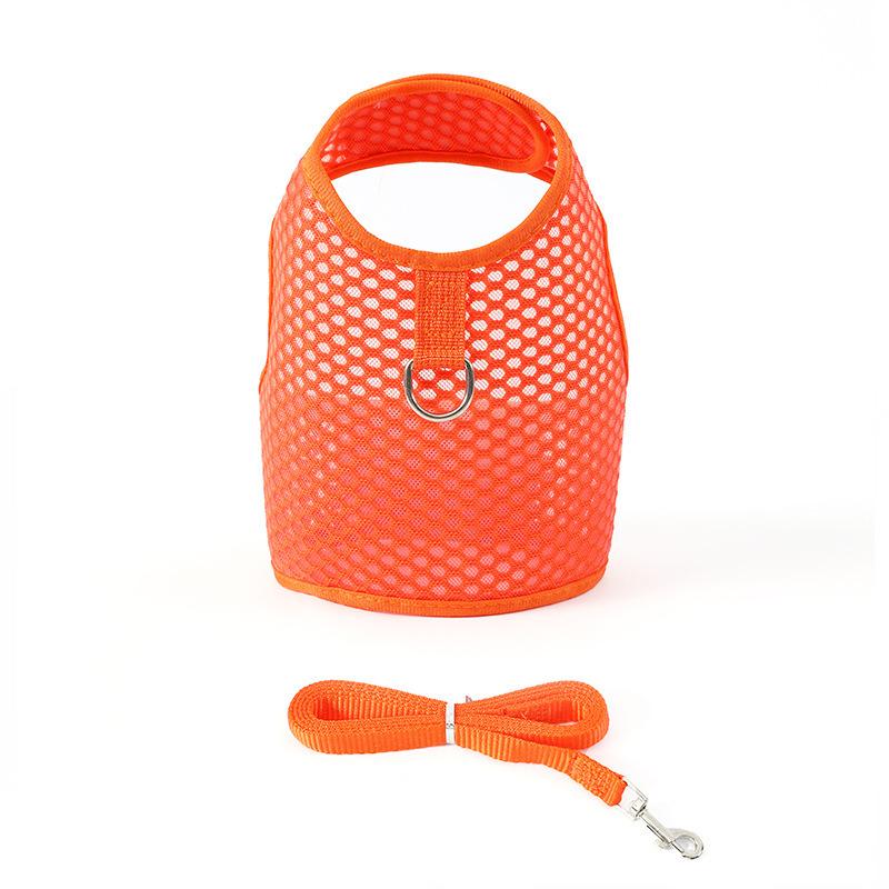 

Vest type cat leash anti-break free special cat chest strap adjustable pet breathable cat leash M (recommended weight 4-3.5 kg) оранжевый