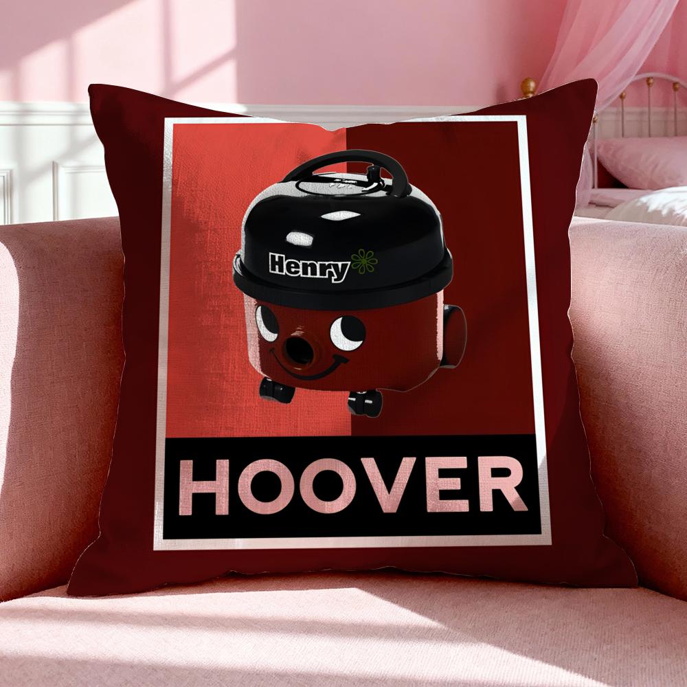 Brand H-Henry Hoover Cushion Cover Breathable Linen Pillowcase Summer Odorless Eco-Friendly Invisible Zipper Washable