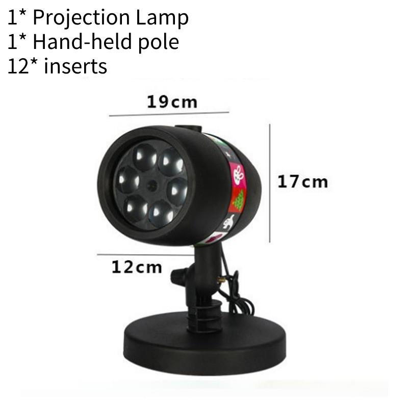 

Проектор Хэллоуин Сад Газон Лазерная проекционная лампа Свет 12 узоров Слайд AU Plug