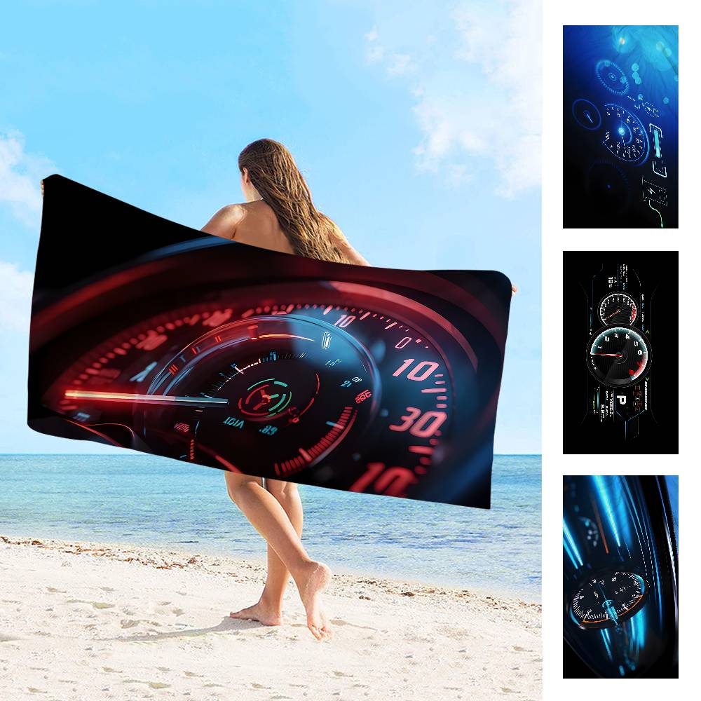 Car Racing Dashboard Area Bath Towel Microfiber Soft Water Absorbing Breathable For Girl Kids Decorative Cartoon Beach Towel