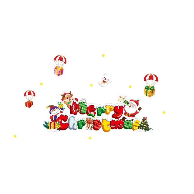 Weihnachtsdekoration Fensteraufkleber Weihnachtsmann Weihnachtsbaum Aufkleber Weihnachten Dekoration Glastür Aufkleber Fenstersticker