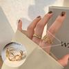 S925 Silber Geometrischer Crossover-Ring - Damen Minimalistisches Offenes Design, Schlichter Mode Ins Stil Zeigefingerring