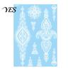 Gentle-On Skin Tattoo White Lace Sticker for Women, Temporary Face Body Fake Decal Arm, Waterproof Wedding Party Festival