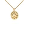 Hollow Peach Heart Oval Retro Brass Pendant Necklace with Stainless Steel Chain