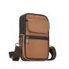 Men's Genuine Leather Crossbody & Waist Bag - Retro Vertical Minimalist Style