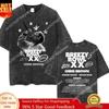 Chris Brown Breezy Bowl XX Concert Tour Washed T Shirts Vintage Hip Hop Gothic Women Men Oversized Cotton T-shirt for Fans Gift