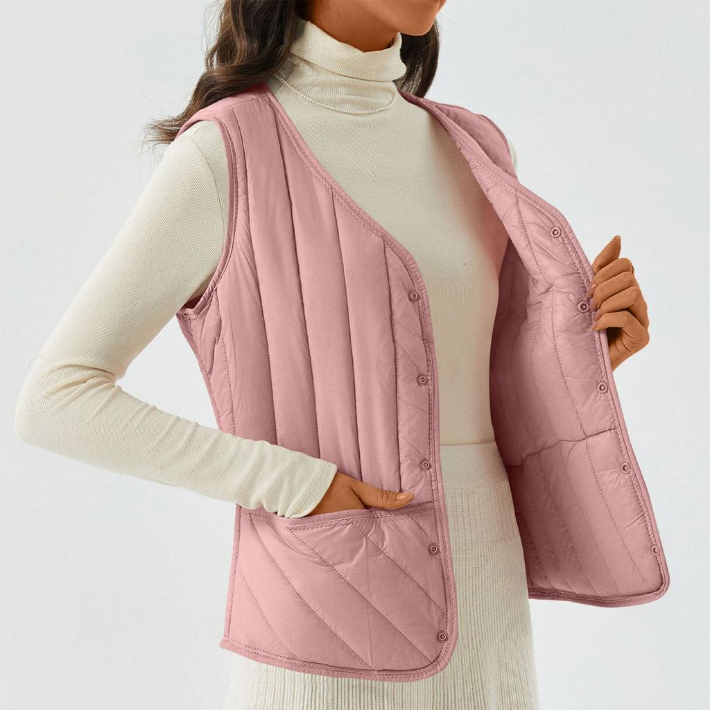 Women's Fashion Light Jacket Stand Collar Multicolor Zipper Button Coat