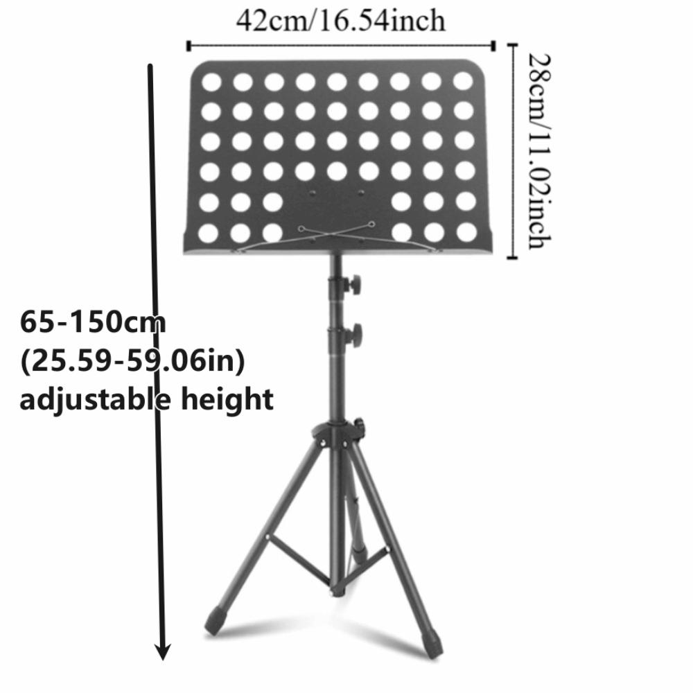 Retractable Music Stand Book Holder Portable Music Score Tripod Stand Sheet Music Stand  Guitar