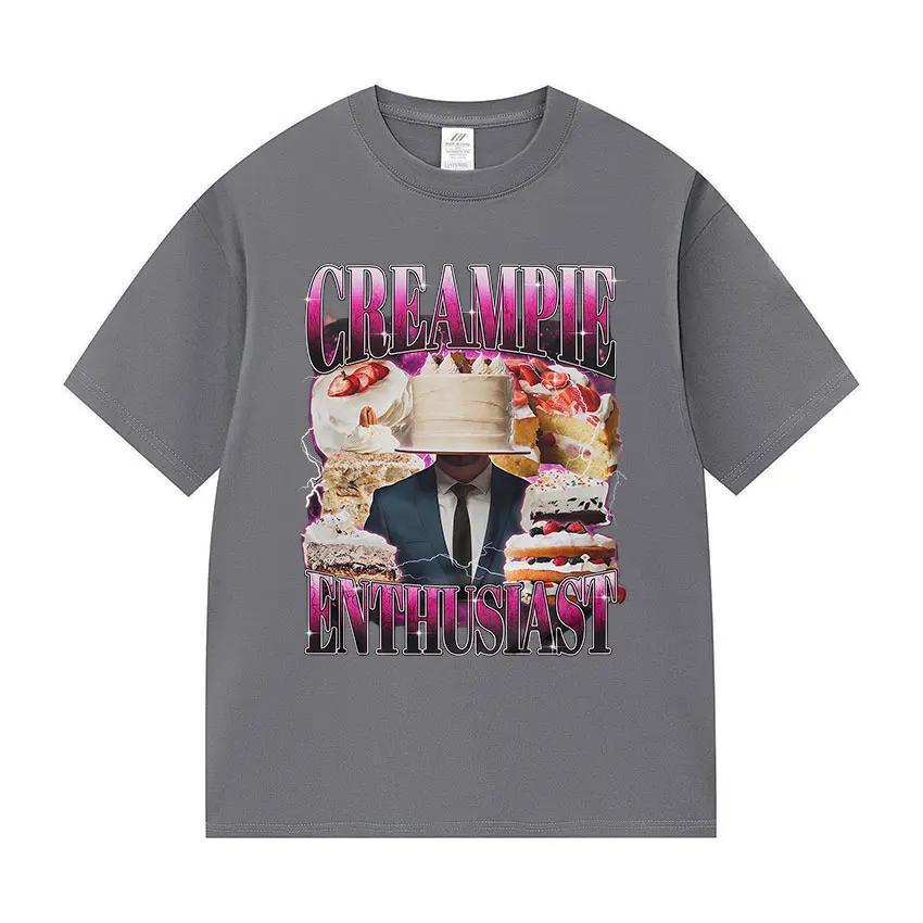 Funny Dessert Inappropriate Meme Design T-shirt Funny Foodies Style Short Sleeve Unisex High Quality Cotton T-shirt Tops