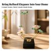 Metal Floral Sculpture Elegant Botanical Ornament for Living Room