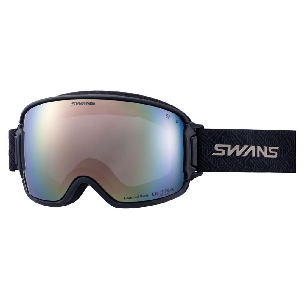 SWANS Ridgeline Snow Made In Glasses Ultra Spherical Pastel Brown Mirror X Ultra Light Purple UV Glasses and Goggles, Japan, Anti-Fog, Polarized,