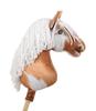 Hobby Horse Large Premium Stick Horse - Piebald Tobiano with White Mane A3