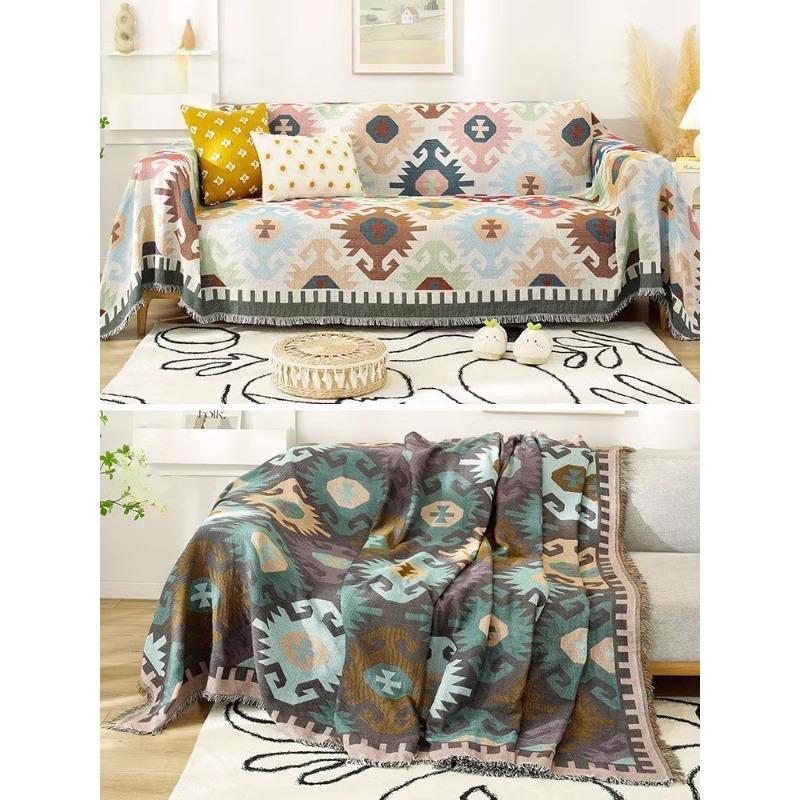Graffiti Sofa Towel Nordic Style Ins Sofa Dust Cover Full Cover Cloth Sofa Cover Tablecloth Bed & Breakfast Decorative Blanket